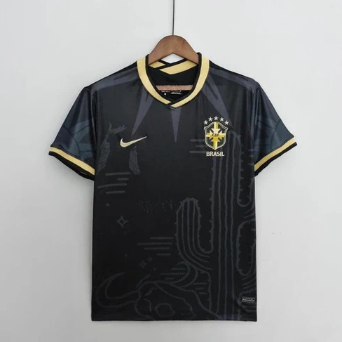 Camisa Seleção Brasil Fourth 2022 Nike - Preto - Conceito Nordeste